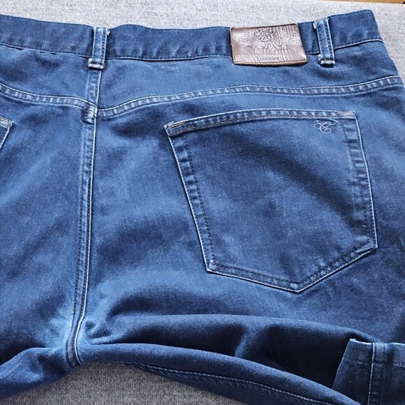 Canali Jeans Men 46x34/28 Indigo Straight Leg Italy Cotton Preppy Designer Boho - Picture 12 of 16